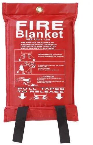 Fibre Glass Fire Blanket, Color : Red