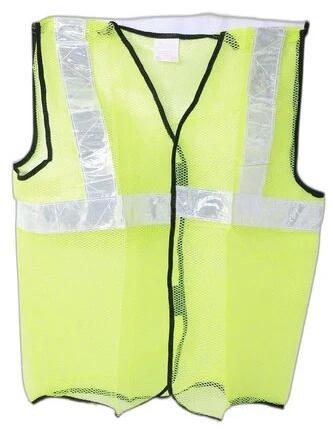 Polyester Reflective Safety Jackets, For Industrial Use, Traffic Control, Auto Racing, Size : Medium