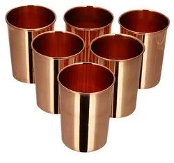 Round Copper Plain Glass, Capacity : 600 Ml
