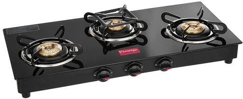 Glass Top Gas Stove, Color : Black