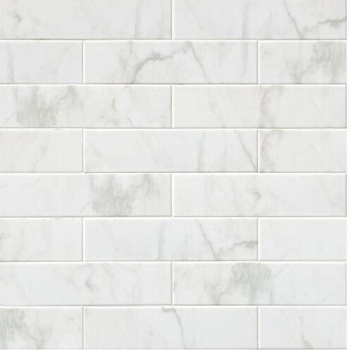 Rectangular Ceramic Wall Tile, For Bathroom, Color : White