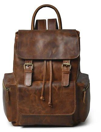 Handcrafted Leather Backpack, Color : Vintage Brown
