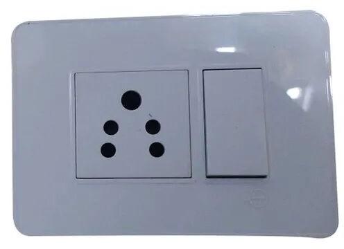 Rectangle ABS Switch Socket, Color : White