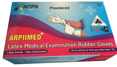Plain Latex Examination Gloves, Packaging Type : Box