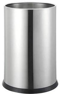 STAINLESS STEEL PLAIN DUSTBIN, Shape : Round