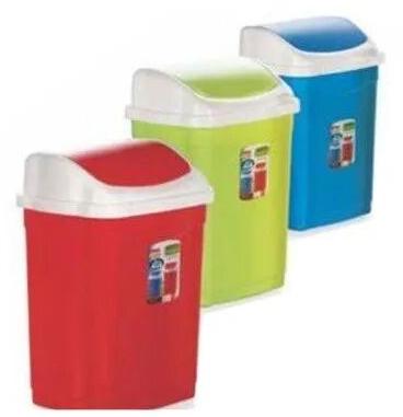 Rectangular Plastic Garbage Bin, Color : Green