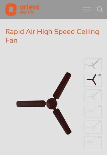 Orient Ceiling Fans, Power : 70W