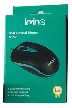 Plastic USB Optical Mouse, Color : Black