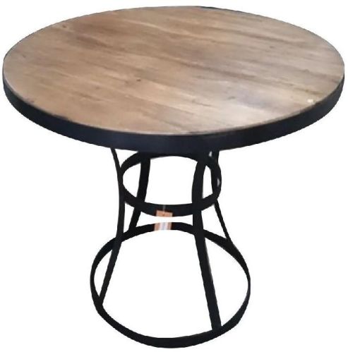 Wooden Cafe Dinning Round Table, Color : Brown
