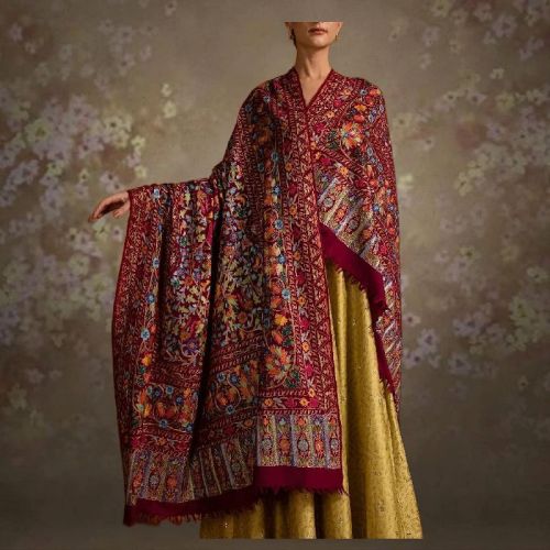 Pashmina shawls, Material : Pashmina