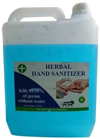 Herbal Hand Sanitizer, Packaging Size : 5 Litre