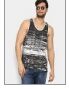 Abof Men Black Printed Regular Fit Vest