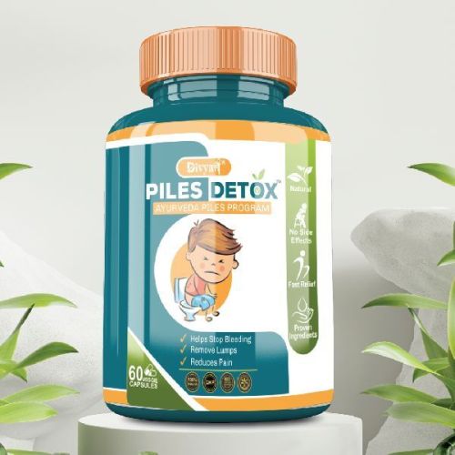 Divya Shree Piles Detox Capsule, Packaging Size : 200gm