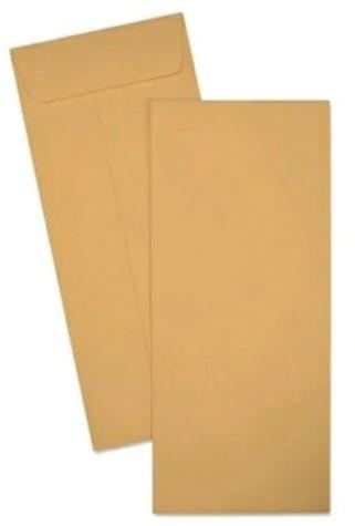 Rectangular Plain Brown Paper Envelope, For Office Use, Size : 9x5 Inch (LxW)