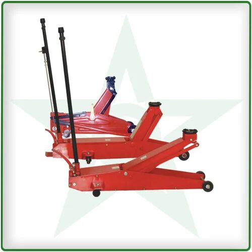 Red Mild Steel Hydraulic Trolley Jack