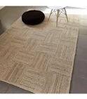 Rectangluran Circle Jute Rugs Carpets, Color : Beige