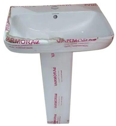 Ceramic Pedestal Wash Basin, Color : White