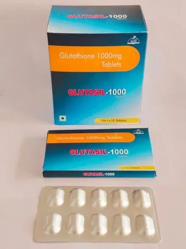 GLUTASIL Glutathione Tablet, For Skin Whitening, Packaging Type : MONO CARTONS,  Box
