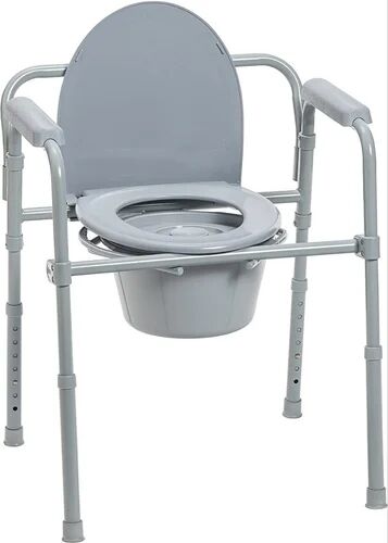 Commode Chair Without Wheel, Color : Gray