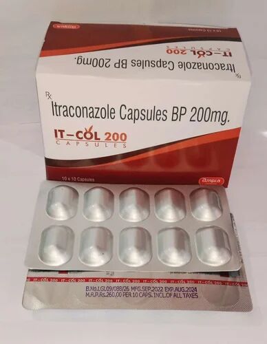 Itraconazole Capsules, Packaging Size : 10*10 ALU