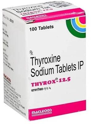 Thyroxine Sodium Tablets IP, Packaging Type : Box