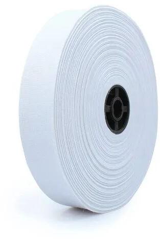 Craft Affair White Woven Elastic Cord, For Sewing/Tailoring, Packaging Size : 25 Meter