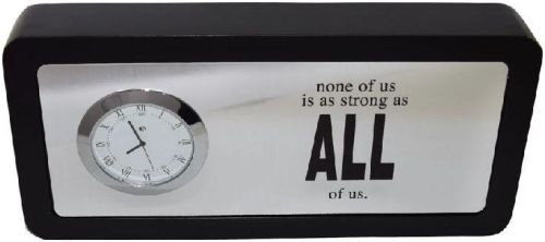 Wooden Office Desk Table Clock, Color : Black