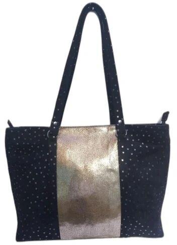 Plain Leather Tote Bag, Closure Type : Zipper