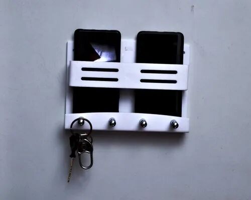 Rectangular Acrylic Mobile Stand, Color : White