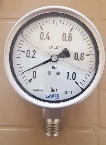 Steel Wika Pressure Gauge, Connection : Bottom Connection