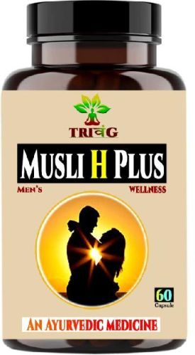 Musli H Plus 60 Capsule 500mg, Packaging Type : Bottle