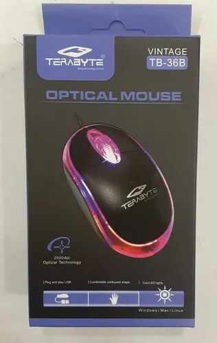 Terabyte Optical Mouse, Color : Black