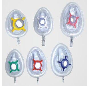 Silicone Anesthesia Face Mask Transparent, Color : White