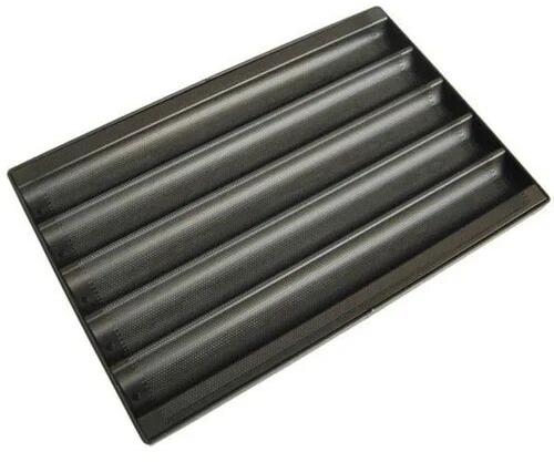 Rectangular Aluminium Baguette Baking Tray, Size : 29x39 Cm