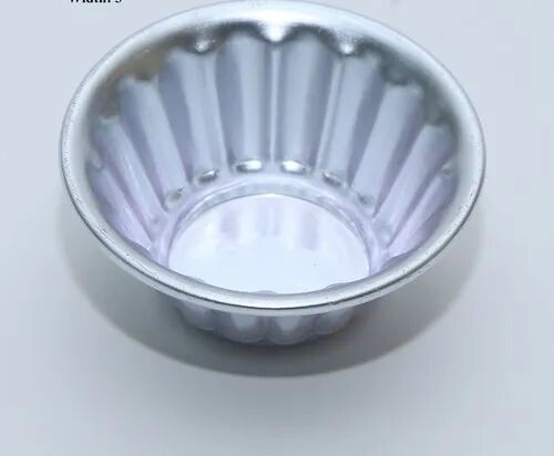 Round Silver Aluminium Mini Bati Jelly Mould