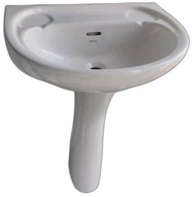 Ceramic Pedestal Wash Basin, Color : White