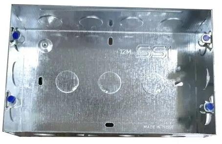 Galvanized Iron (GI) Modular Gi Electrical Box, Color : Silver