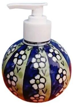 Ocean Handicrafts Ceramic Liquid Soap Dispenser, For Office, Capacity : 600 Ml
