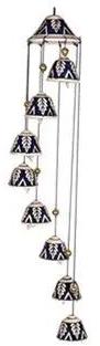 Matt Finish Ceramic Wind Chime, For Festival, Gift, Home, Size (Inches) : 15 Inch