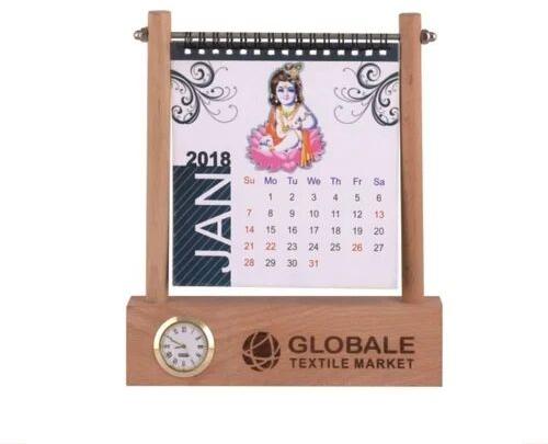 Wooden Table Top Calendar