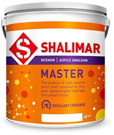 Shalimar Emulsion Paints, Packaging Size : Bucket Of 4 Litre