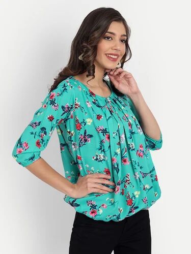 Printed Rayon Balloon Top, Occasion : Party Wear
