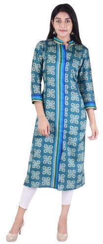 Cotton Printed Front Lining Kurti, Size : All Size