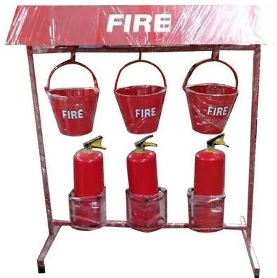 Mild Steel Fire Bucket Stand, Mounting Type : Floor Mounted