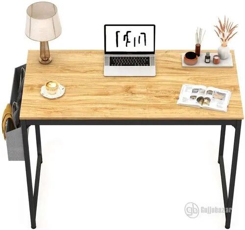 Metal Folding Computer Desk, Color : Brown