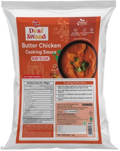 Brown 1kg Butter Chicken Cooking Sauce, For Mess, Restaurant, Household, Horeca, Taste : Saur