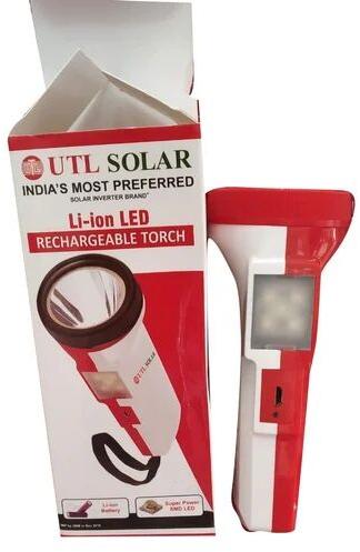 UTL Plastic Solar Rechargeable LED Torch, Capacity : 7999 mAh