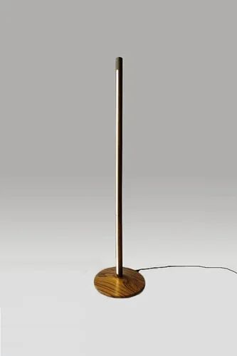 LED Wooden Floor Lamp, Color : Brown