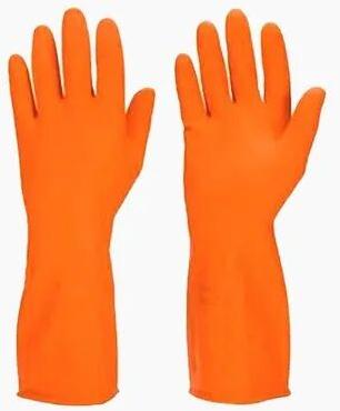 Rubber Hand Gloves, For Industrial, Pattern : Plain