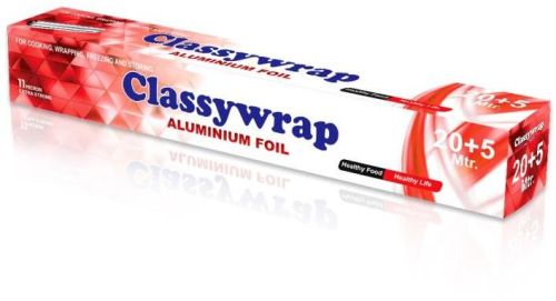 Silver Classywrap 25 Meter Aluminium Foil, For Packing Food, Packaging Type : Paper Box